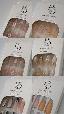 24x Künstliche Nägel zum Aufkleben | Nail Art | Verschiedene Designs | HADALUXE