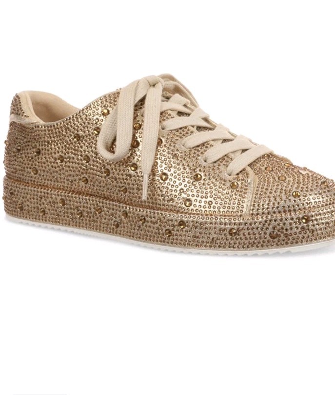 INC Women's Lolaf Gold Casual And Fashion Sneakers Shoes 10.5 M, NIB