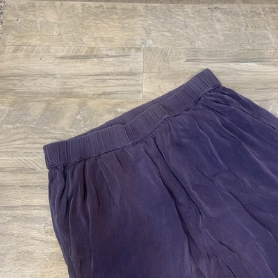 Gypsy 05 Global Village Silk Cargo Joggers Purple Elastic Waist Drawstring XS
