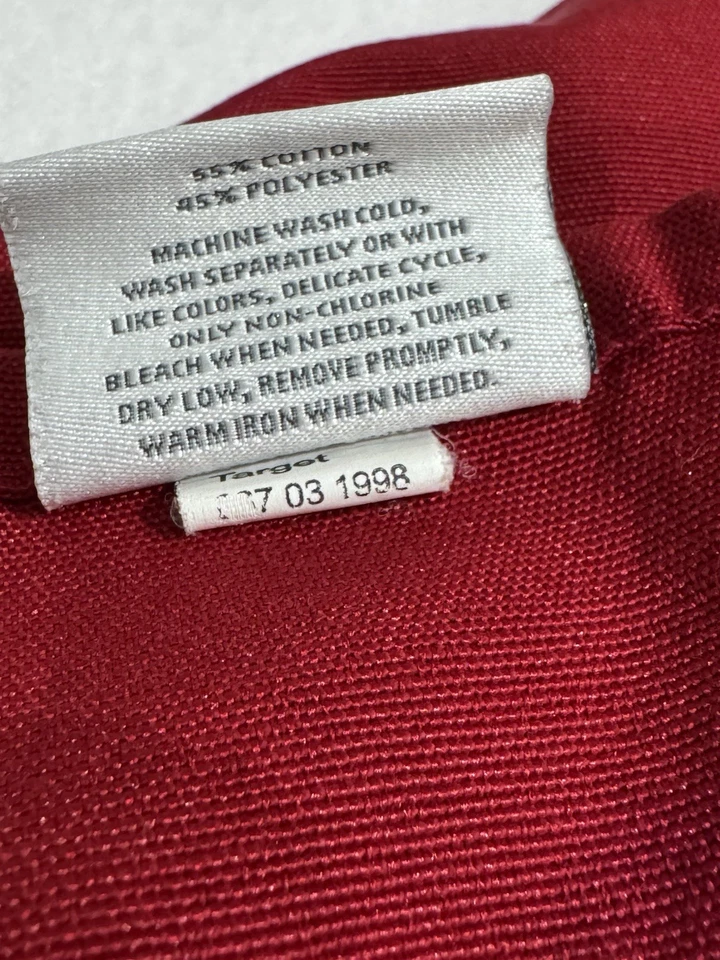 2 THRESHOLD Target Red Cotton Blend Holiday Tablecloth 64” Christmas - Image 3 of 3