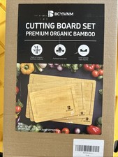 3-Piece Bamboo Cutting Board Set