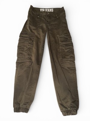 VIP Jeans Women Cargo Olive Green Jeans Size 3/4