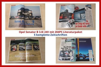 Opel Senator B 3.0i 24V mit 204PS Literaturpaket - 5 komplette Zeitschriften