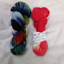 Sockenwolle handgefärbt High Twist - 200g, , 4-fädig,,...