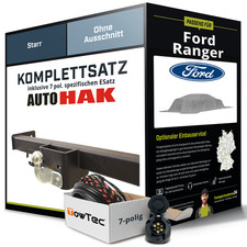Für FORD Ranger Typ ER , QR , R Anhängerkupplung starr +eSatz 7pol 1997-2011 NEU