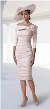 Stunning Irresistible By Veromia Pale Pink Stretchy Dress Size 12 IR7206K  