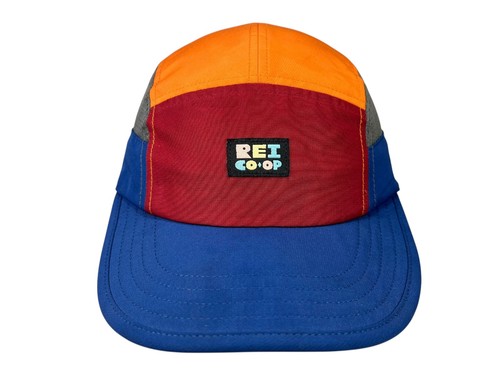 REI CO-OP Colorful Red/Blue/Orange 5-PANEL OUTDOOR HAT Summer Kid Hike YOUTH 4-7