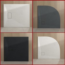 Anti-slip Slate Effect Square Rectangle Quadrant Shower Enclosure Wet Room Tray