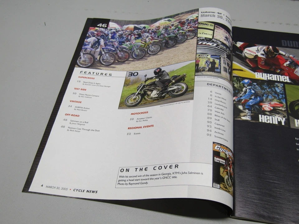 CYCLE NEWS NEWSPAPER MARCH 30 2005 NUMBER 12 BIKE WEEK ORLANDO SX - Image 3 of 4