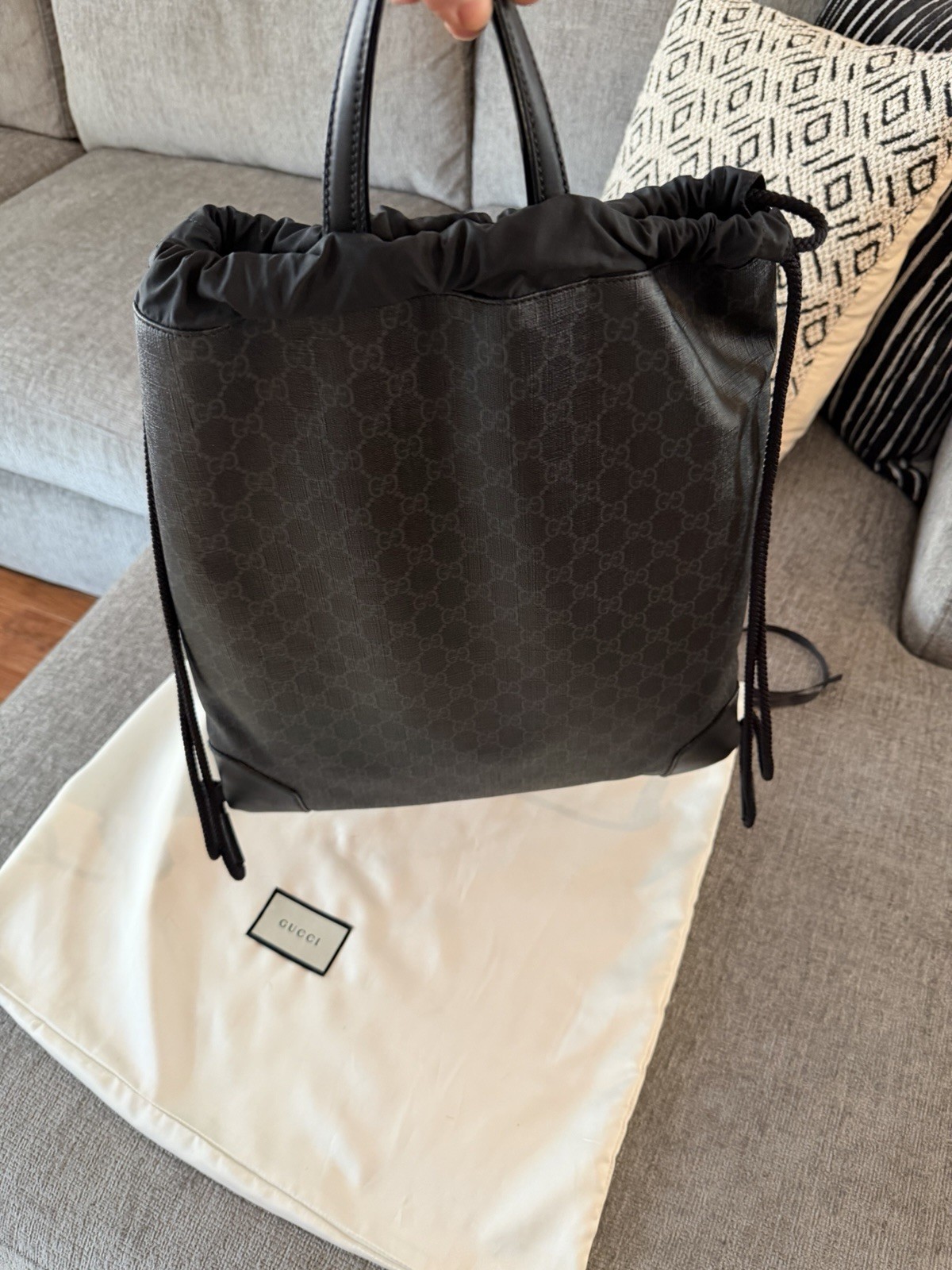 Gucci GG Supreme Backpack Drawstring - image 13