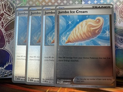 4x Jumbo Ice Cream (Playset) 091/094 - NM Condition - Reverse-Foil