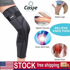 Knee Sleeve Compression Brace Support Full Leg Sport Joint Pain Arthritis Relief