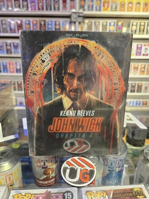 John Wick Chapter 4 SteelBook Blu-Ray & DVD Walmart Exclusive Sealed Rare 