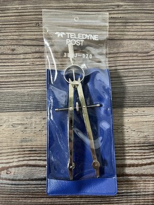 Drafting Compass Teledyne Post 38JJ-020 With Extra Lead & Plastic Pouch Drawing