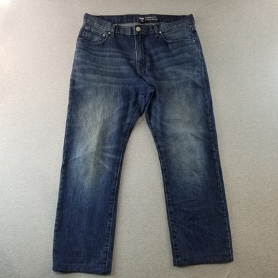 Gap Jeans Men's Sz 36X28 Dark Blue Wash Straight Fit Normcore VTG Altered