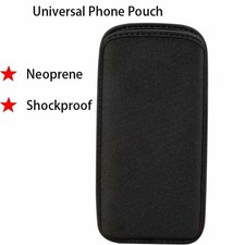 Black Universal Mobile Phone Pouch Case Smartphone Neoprene Soft Shockproof
