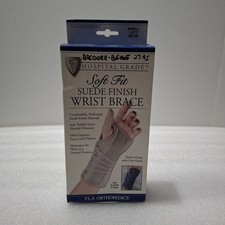 FLA Orthopedics Soft Fit Suede Finish Wrist Brace Left Beige Small - New In Box