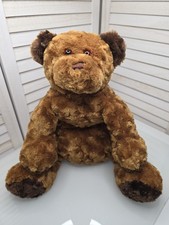 Vintage Huggie The Teddy Bear Adoption Agency Plush Soft Toy Brown Large 17"