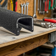 Large Flexible Edge Trim to fit 10mm Metal Wood Plastic etc - Black - Per Metre