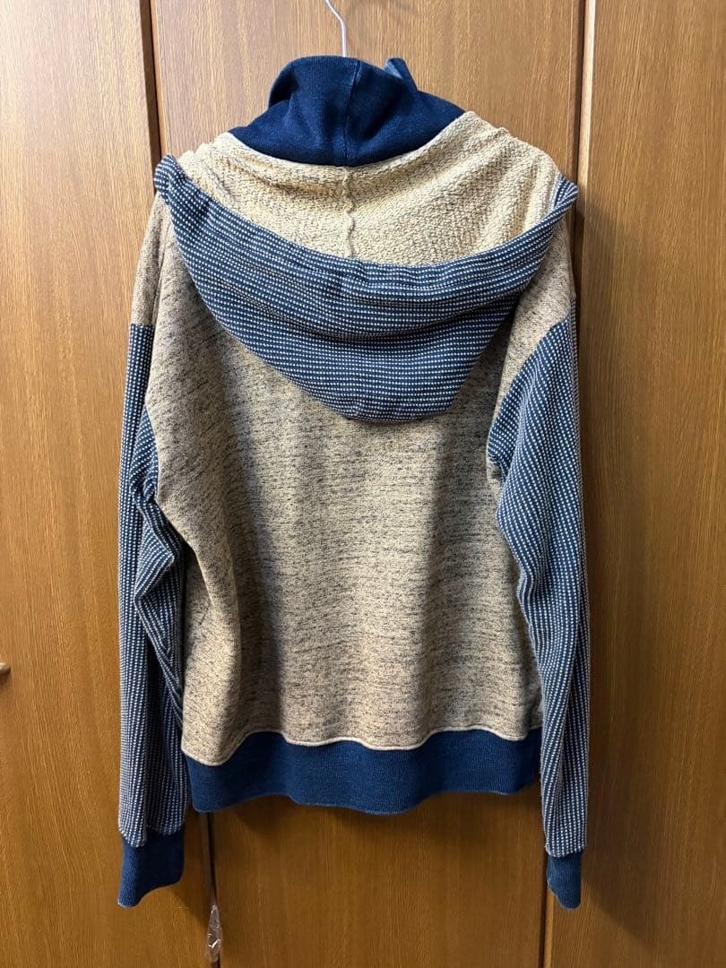 KAPITAL Indigo Sashiko Patchwork Pullover Hoodie … - image 2