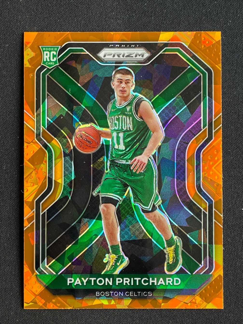 Payton Pritchard 2020-21 Panini Prizm Orange Cracked Ice Prizm RC #257