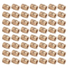 120Pcs M3X5.7-OD4.6 Thread Knurled Brass Threaded Heat Set Heat Resistant2394