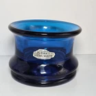 Blenko Handcraft Glass Blue Dish 4.25" Diameter 3" Tall