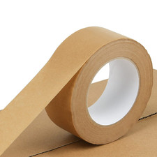Kraft Paper Packing Tape, Gummed Brown Shipping Tape for Boxes and Cartons, 2 In