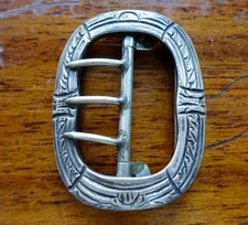 antique Victorian SILVER 3 pronged belt or shoe buckle -440