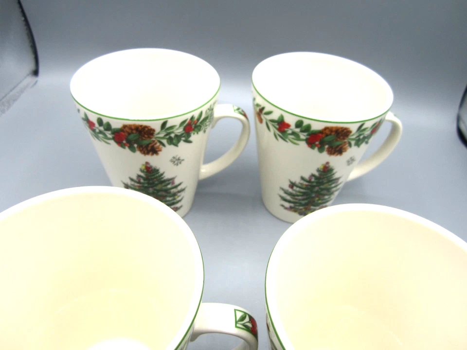 Set of 4 Spode Christmas Tree 2021 Limited Multicolor Coffee Tea Mug 14 oz (B13) - Image 2 of 4