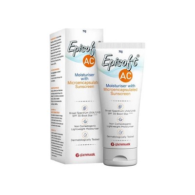Glenmark Episoft AC Sunscreen SPF 30 Lightweight & Paraben Free=Pack of 75gm