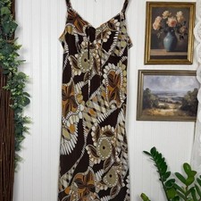 Ashley Stewart Y2K Retro Abstract Slip Dress Size 16