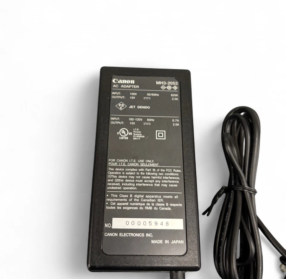 Adaptador de CA Original Canon MH3-2053 Fuente de Alimentación 30W 15V 2A Foto 3 de 3