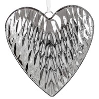 GroßEr Deko Herz AnhäNger 21 Cm - Edelstahl Mit Diamantenoptik Zum AufhäNgen