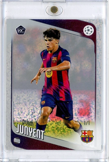 2020 Topps UEFA Club Competitions Quim Junyent 1/1 Platinum Holo Foil Rookie #93