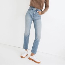 Madewell Slim Demi-Boot Cropped Jeans in Deni...