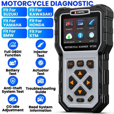 ANCEL MT200 OBD2 Motorcycle Diagnostic Scanner Fit For YAMAHA JUPITER RC 2017