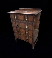 Antique Solid Oak Arts And Crafts Waring And Gillow Chests Of Drawers