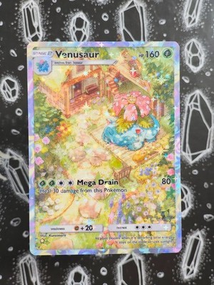   Handgemacht: Venusaur / Bisaflor | Custom Fan Karte | Stars Holo Design