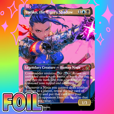 Yuriko, the Tiger's Shadow FOIL Proxy Card Custom Xmen Psylocke Art Design