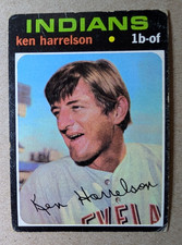 1971 TOPPS #510 KEN HARRELSON CLEVELAND INDIANS Low Grade Set Filler