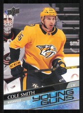 2020-21 Upper Deck #481 Cole Smith Young Guns RC