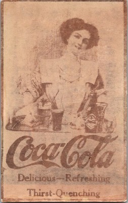 Antique 1900s Coca-Cola Woman Soda Fountain Advertising Postcard Coke
