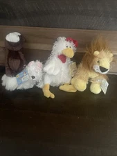 Lot Of 4 Webkinz With Codes lol Terrier Lion Chicken Horse