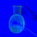 Vintage Anchor Hocking Block Optic Tumble Up Bedside Carafe/Uranium Glass