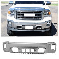 Steel Front Bumper Face Bar Chrome Wo Sensor For Gmc Sierra 1500 2014 2015 Steel Front Bumper Face Bar Chrome Wo Sensor For Gmc Sierra 1500 2014 2015