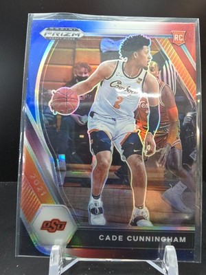 C583 - 2021-22 Panini Prizm Draft Picks - Cade Cunningham #1 - RC Red White Blue