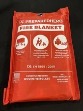Emergency Fire Suppression Blanket - 39x39" Be Prepared New