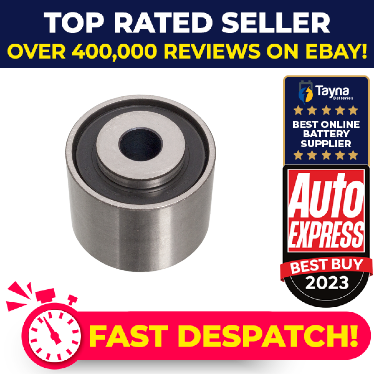 Aux Belt Idler Pulley fits PEUGEOT PARTNER 1.9D 96 to 15 Guide Deflection 575146
