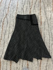 Vintage Plaid checkered Long Skirt XS